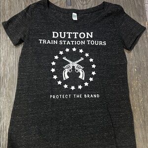Dutton Train Station Tours Tee - XL - New - Made in USA - Yellowstone